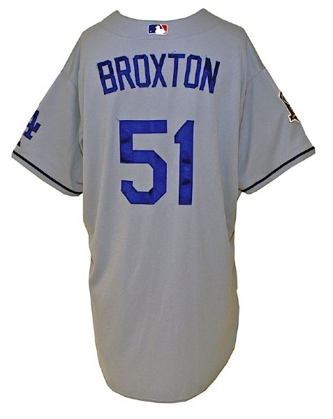 2008 Jonathon Broxton Los Angeles Dodgers Game-Used Road Jersey 