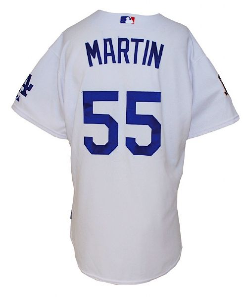 2008 Russell Martin Los Angeles Dodgers Game-Used Home Jersey 