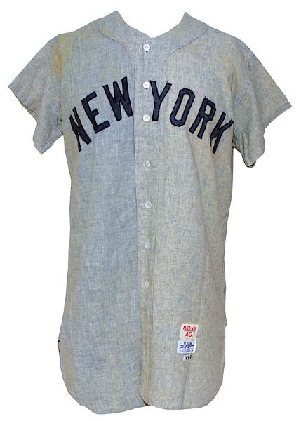 1956 Gil McDougald New York Yankees Game-Used Road Flannel Jersey 