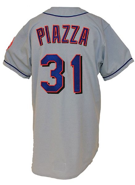 1998-99 Mike Piazza New York Mets Game-Used Road Jersey 