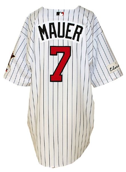 2004 Joe Mauer Rookie Minnesota Twins Game-Used Home Jersey