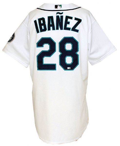 2008 Raul Ibanez Seattle Mariners Game-Used Home Jersey (MLB Hologram) (Team Letter)