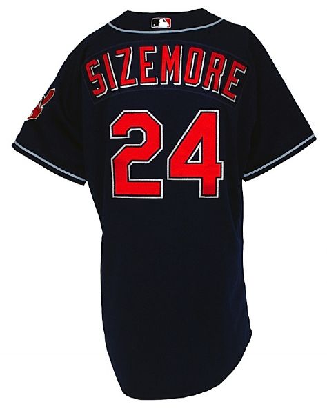 2005 Grady Sizemore Cleveland Indians Game-Used Alternate Jersey (Indians Charities LOA)