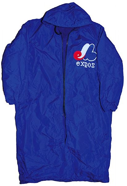Lot of Montreal Expos Worn Bullpen Parkas with 1982 Woody Fryman Game-Used Home Pants (3)