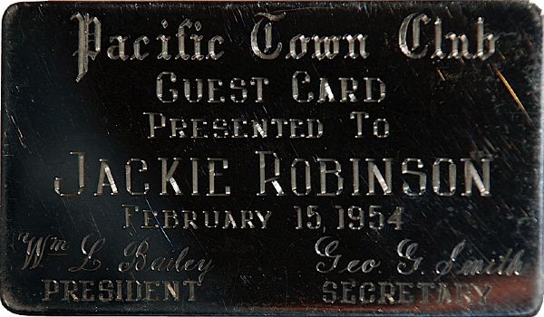 2/15/1954 Jackie Robinson Presentational Silver Card