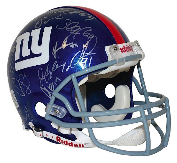 2007 NY Giants Super Bowl Champions LE Team Autographed Helmet (Steiner) (JSA)