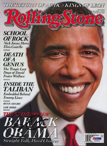 President Barack Obama Autographed Rolling Stone Magazine (JSA)
