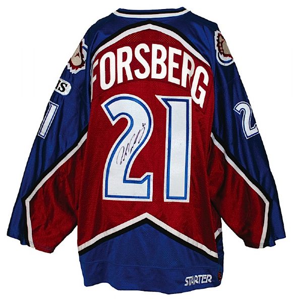 1998-1999 Peter Forsberg Colorado Avalanche Game-Used & Autographed Jersey (Team Letter) (JSA)