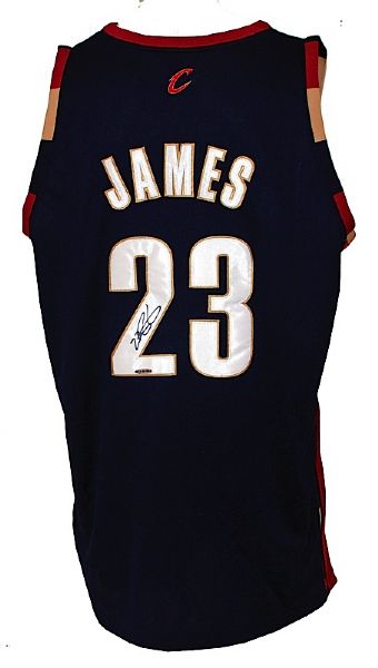 LeBron James Cleveland Cavaliers Autographed Road Jersey (UDA) (JSA)