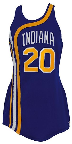 Mid 1970s Darnell Hillman ABA Indiana Pacers Game-Used & Autographed Road Jersey (JSA) 