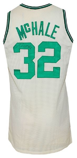 1990-1991 Kevin McHale Boston Celtics Game-Used & Autographed Home Jersey (JSA) 