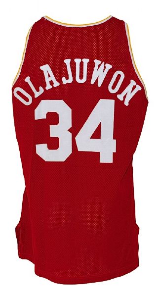 1993-1994 Hakeem Olajuwon Houston Rockets Game-Used Road Jersey (Championship Season) 
