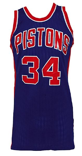 1983-1984 Lionel Hollins Detroit Pistons Game-Used Road Jersey 