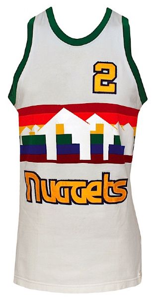 Early 1980s Alex English Denver Nuggets Game-Used Home Uniform (2) 