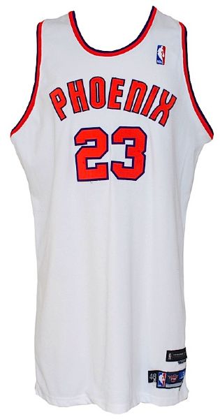 2002-2003 Casey Jacobsen Phoenix Suns (1968-69) Throwback Game-Used & Autographed Home Jersey (JSA) 