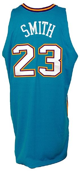 2004-2005 J.R. Smith Rookie New Orleans Hornets Game-Used Road Jersey