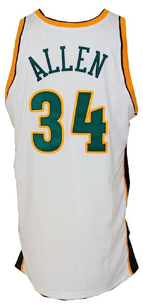 2004-2005 Ray Allen Seattle Sonics Game-Used Home Jersey