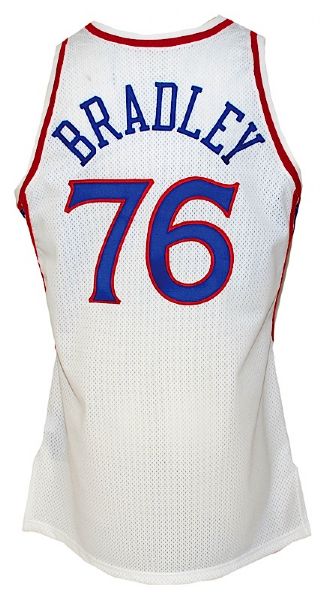 1994-1995 Shawn Bradley Philadelphia 76ers Game-Used Home Jersey 