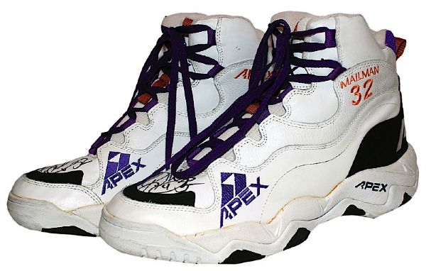 Karl Malone Utah Jazz Game-Used Sneakers 