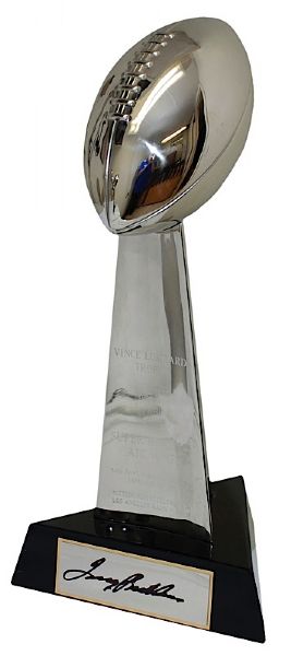 1980 Terry Bradshaw Pittsburgh Steelers Autographed Super Bowl XIV Replica Trophy (JSA)