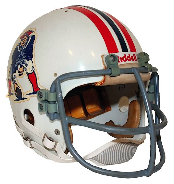 Mid 1970s John Hannah New England Patriots Game-Used Helmet