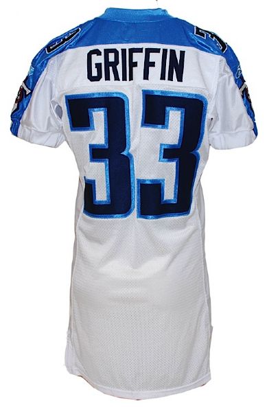 2007 Michael Griffin Tennessee Titans Game-Used Road Jersey (JO Sports LOA)
