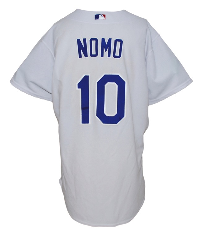Lot Detail - 2004 Hideo Nomo Los Angeles Dodgers Game-Used Home Jersey