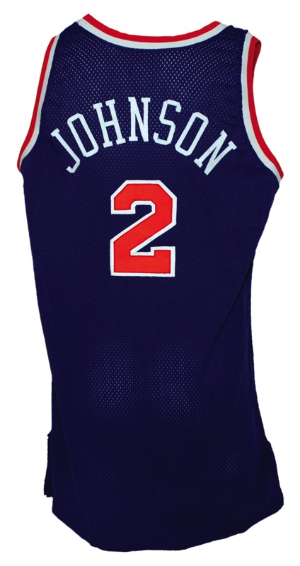 1996-97 Larry Johnson Game Worn New York Knicks Throwback Jersey, Lot  #60642