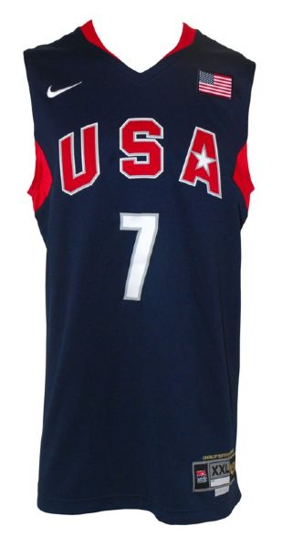 2008 Deron Williams USA Summer Olympics Game-Used Road Jersey (Olympic Gold Medal)