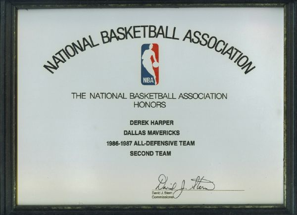 Lot of NBA Awards presented to Derek Harper (6)