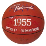 1955 World Champion Syracuse Nats Autographed Basketball (JSA) 