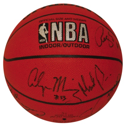 1996 Dream Team III Autographed Basketball (JSA) 
