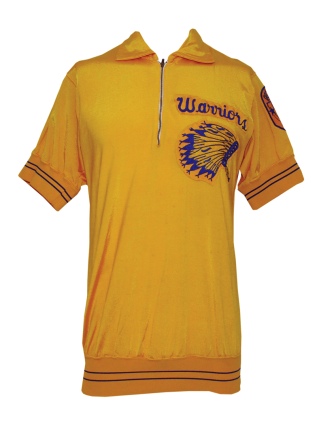 Circa 1972 Nick Jones Golden State Warriors Worn Home Shooting Shirt 