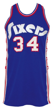 1974-1975 Clyde Lee Philadelphia 76ers Game-Used Road Jersey