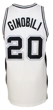 2002-2003 Manu Ginobli Rookie San Antonio Spurs Game-Used Home Jersey 