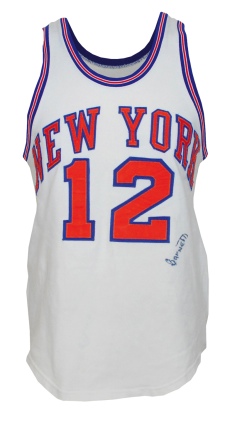 1969-1970 Dick Barnett New York Knicks Game-Used & Autographed Home Jersey with Matching Shorts (Championship Season) (2) (JSA) 