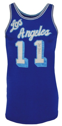 Mid 1960s Gail Goodrich Rookie Era Los Angeles Lakers Game-Used & Autographed Road Jersey (JSA) (Rare and Desirable) 