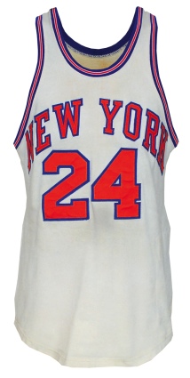 1969-1970 Bill Bradley New York Knicks Game-Used NBA Finals Home Jersey (Worn During Series Clinching Game) (Photomatch)