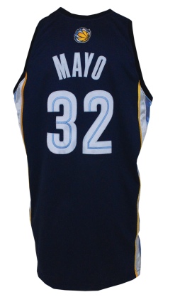 2008-2009 OJ Mayo Rookie Memphis Grizzlies Game-Used Road Jersey 