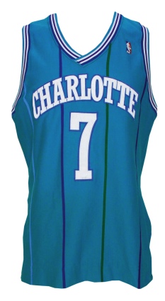 1988-1990 Kelly Tripucka Charlotte Hornets Game-Used Road Uniform (2)