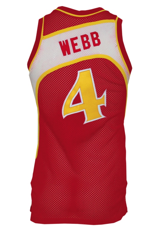 1988-89 Spud Webb Game Worn & Signed Atlanta Hawks Jersey., Lot #80961