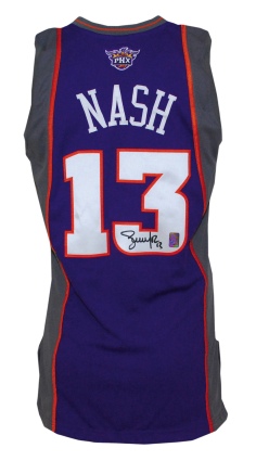 2007-2008 Steve Nash Phoenix Suns Game-Used & Autographed Road Jersey (Gretzky LOA) (JSA)