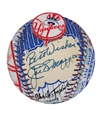 Signed Joe DiMaggio Charles Fazzino Baseball (JSA)
