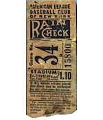 July 4, 1939 Lou Gehrig Day "Speech" Game Ticket