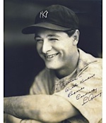 1930s Superb Lou Gehrig Autographed Photo by George Burke (Additional LOA) (JSA)