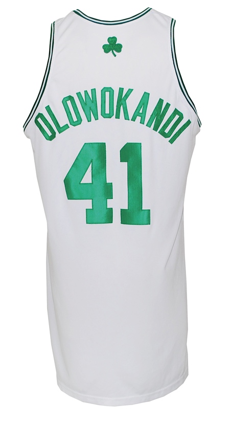 Lot Detail - 2006-2007 Michael Olowokandi Boston Celtics Game-Used Road Alternate  Jersey (Red Patch / DJ Armband)