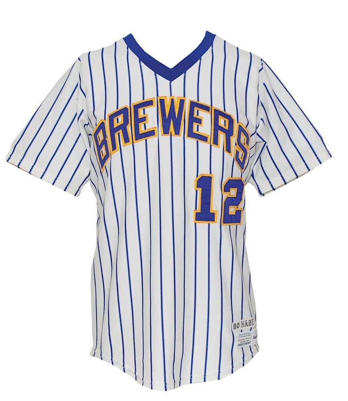 Milwaukee Brewers Blank Game Issued Navy Batting Practice Jersey BREW240