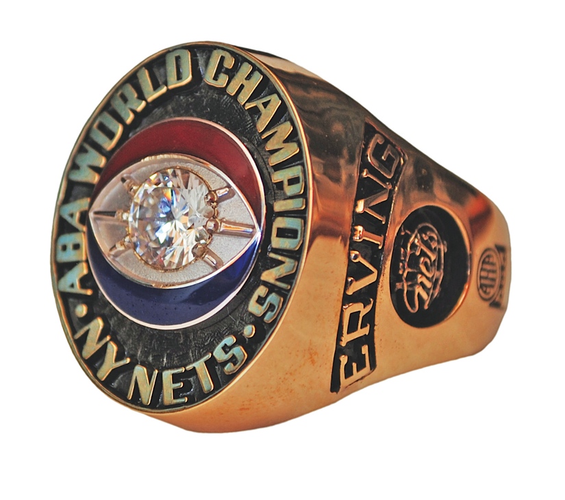 Lot Detail - 1976 NEW YORK NETS ABA CHAMPIONSHIP RING PRESENTED TO