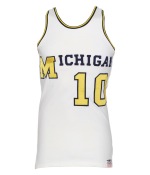 Late 1960s Michigan Wolverines #10 Game-Used Home Jersey & Mid 1960s Michigan Wolverines #40 Game-Used Road Jersey (2)