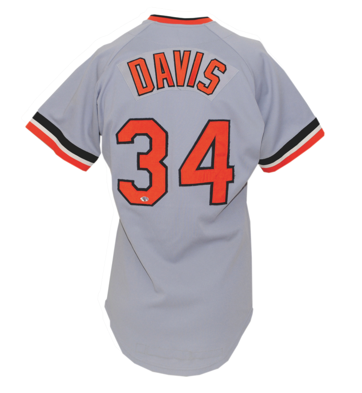 Lot Detail - 1985 Storm Davis Baltimore Orioles Game-Used Road Jersey